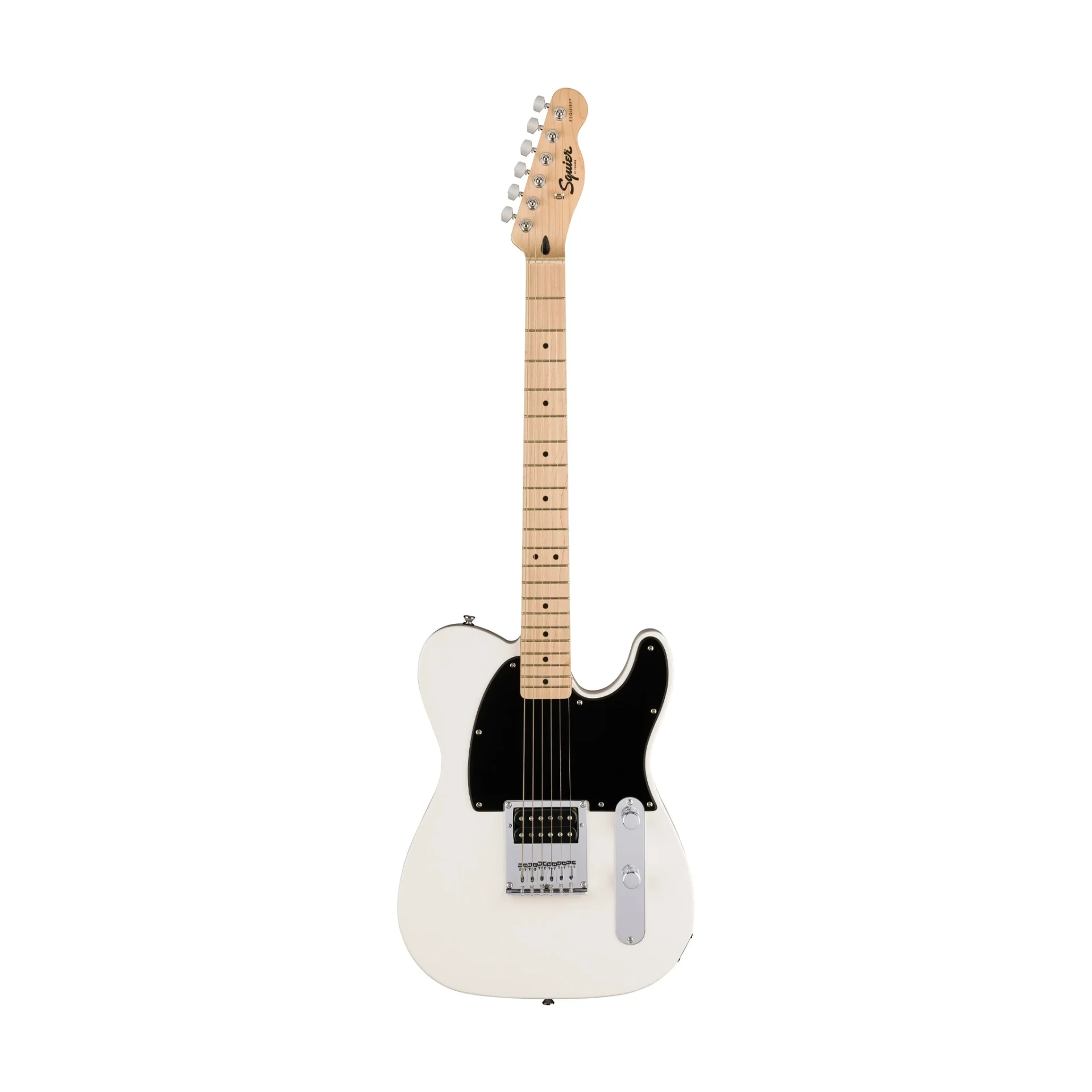 [184] Squier Sonic Esquire H Electric Guitar w/Black Pickguard, Maple FB, Arctic White