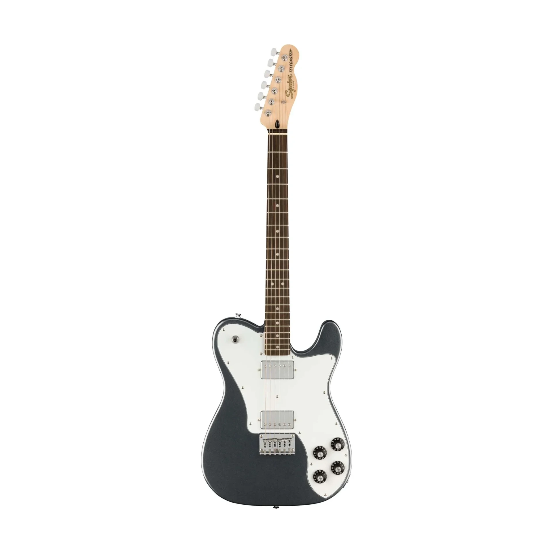 Squier Affinity Series Telecaster Deluxe Electric Guitar, Laurel FB, Charcoal Frost Metallic