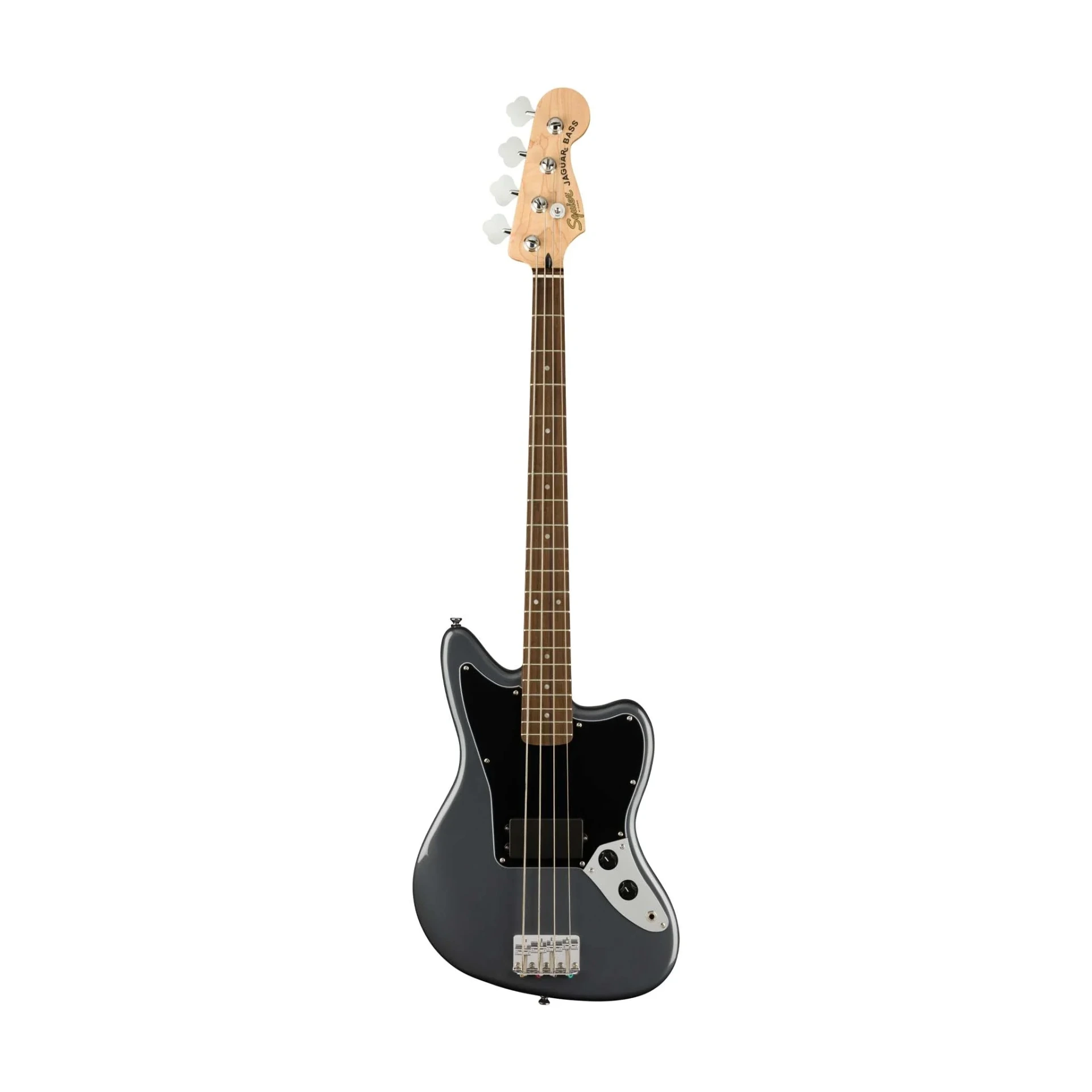 [3610] Squier Affinity Series Jag Bass Guitar, Laurel FB, Charcoal Frost Metallic 4 Strings