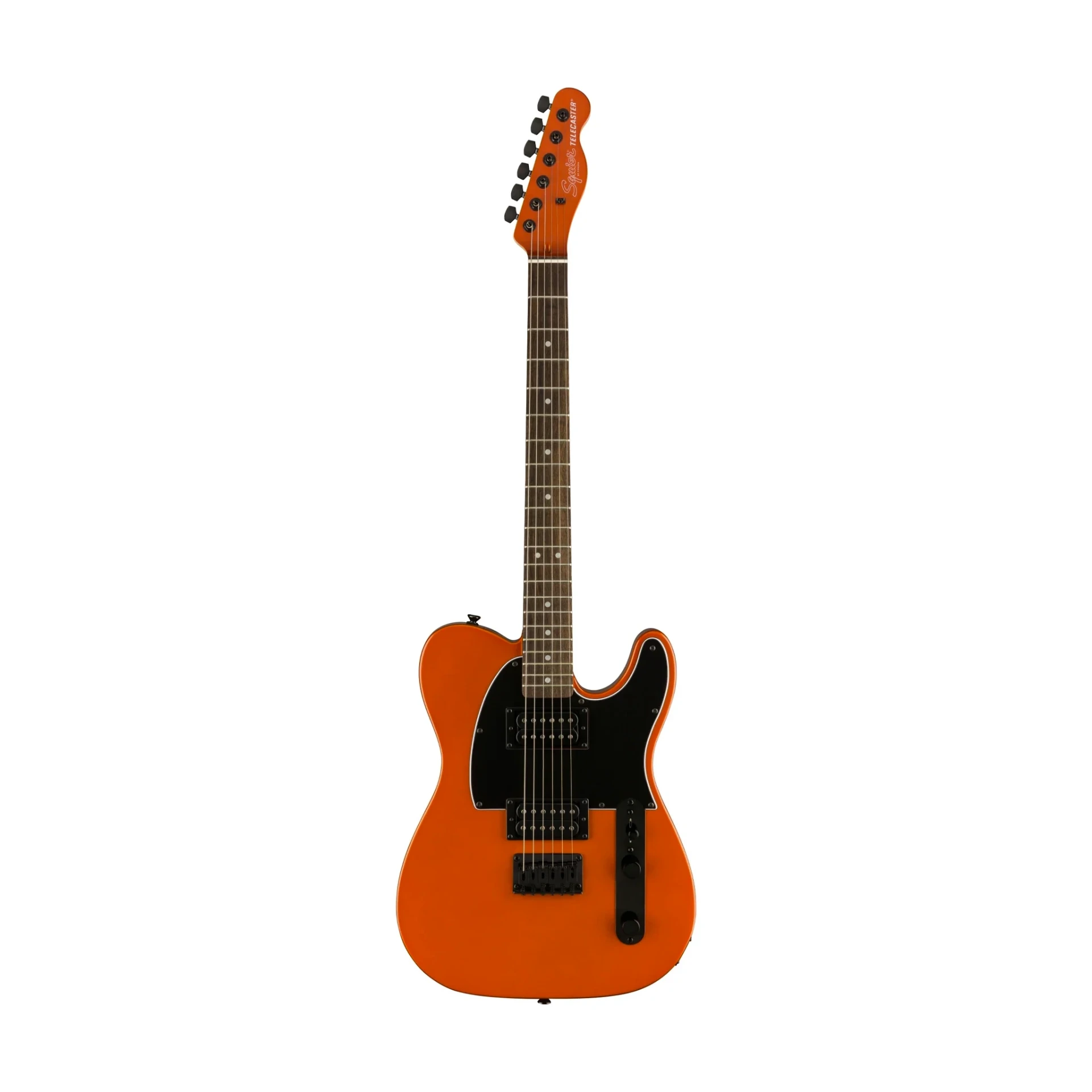 [632] Squier FSR Affinity Series HH Telecaster Electric Guitar, Laurel FB, Metallic Orange