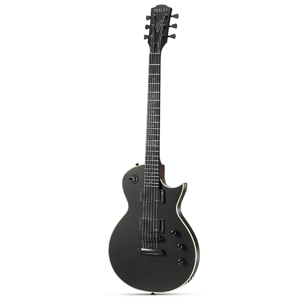 [6491] FESLEY FLP350 39" Les Paul / ESP Design Electric Guitar FLP-350, Satin Black