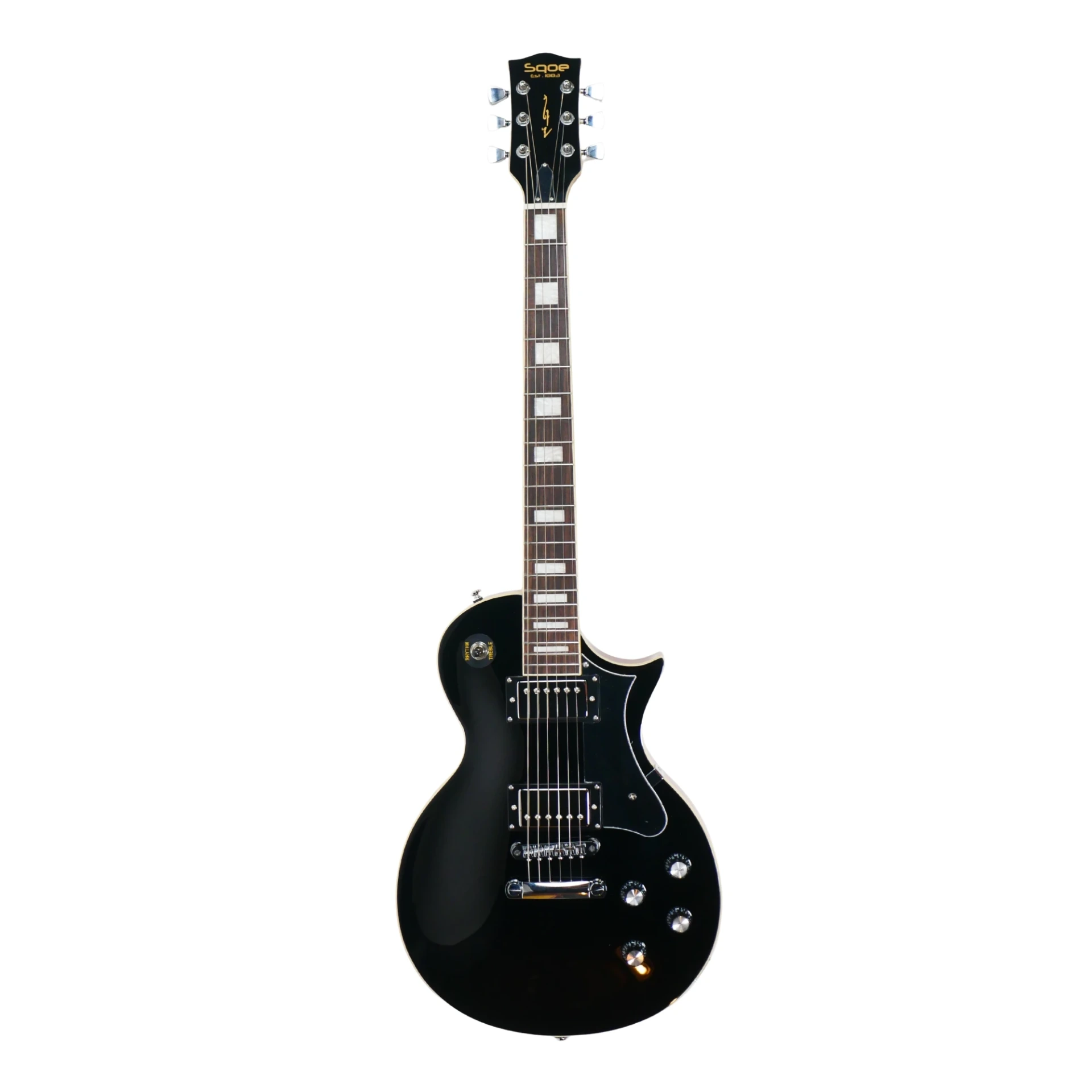 SQOE SELP110 Les Paul Body HH Electric Guitar Rosewood Fretboard - Black