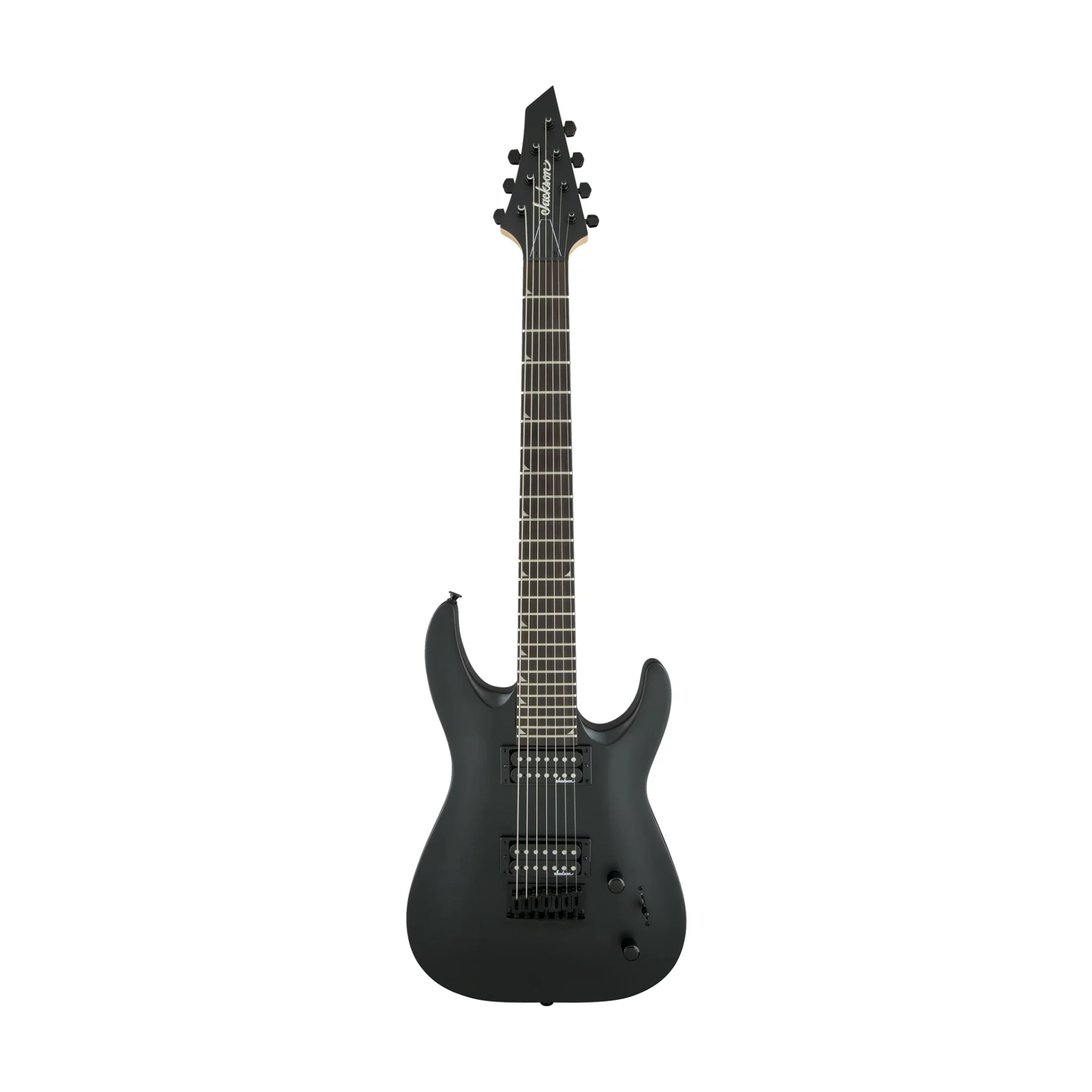 [J08-291-0132-568] Jackson JS Series Dinky Arch Top JS22-7 DKA HT Electric Guitar, Amaranth FB, Satin Black