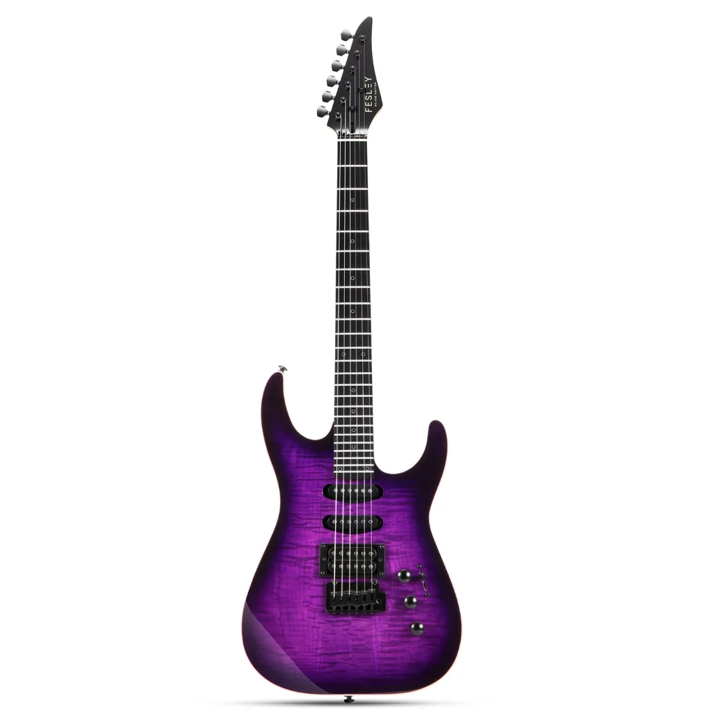 [6800] FESLEY Super Strat Design Electric Guitar Fesley FDK800 FDK-800 Purple Violet
