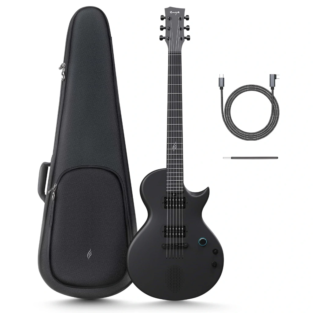 Enya Nova Go Sonic Electric Guitar, Built-In Speaker, Smart Guitar - Black