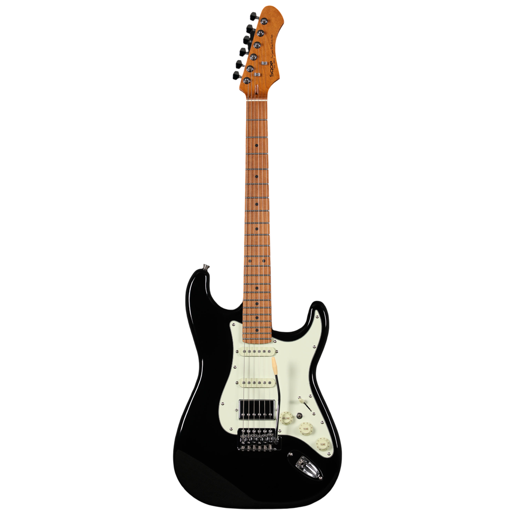 Sqoe SEST600 BK Electric Guitar, Phantom Black ( SEST-600 )