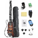 Donner HUSH-X Electric Guitar Kit, Travel Compact Guitar Build in Effect, Sunburst
