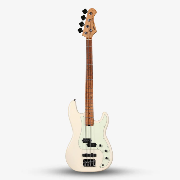 Sqoe SPB600 WH Precision Bass Guitar 4 Strings, White