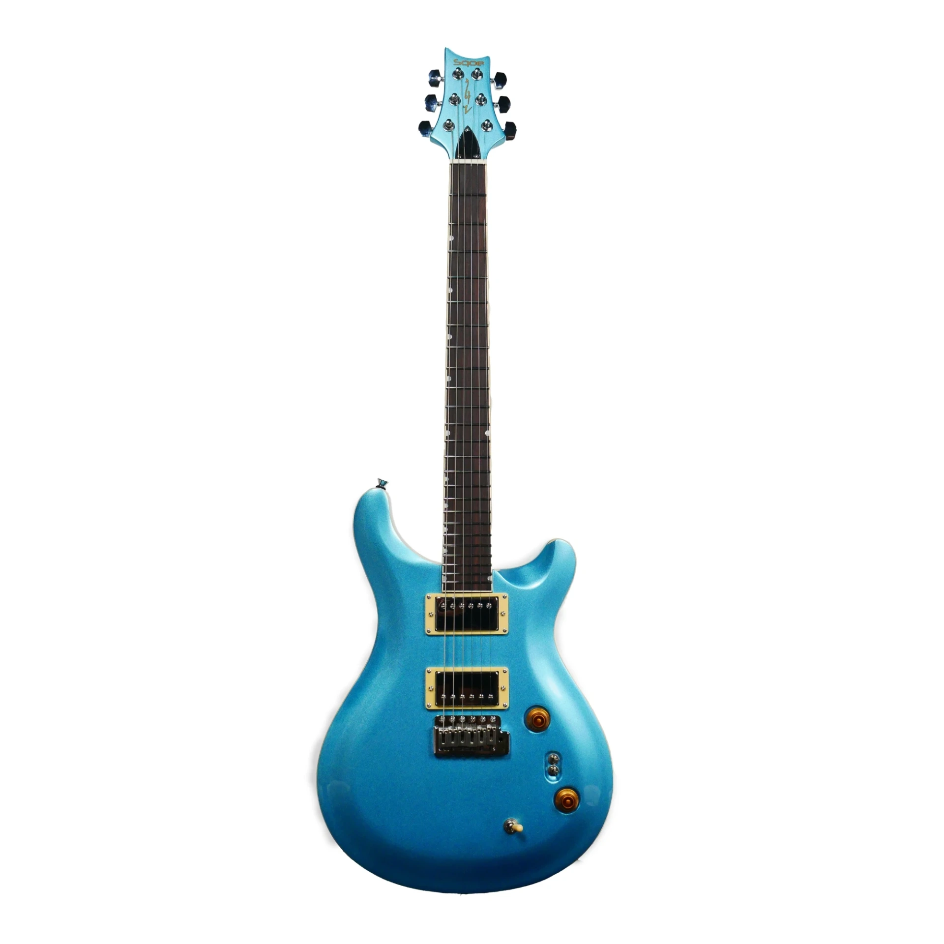 Sqoe SEPRS200 SBL HH PRS Design Electric Guitar – Metallic Blue