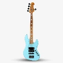 Sqoe SJB658 SBL 5 String Jazz Bass Guitar with Roasted Maple Neck - Sky Blue