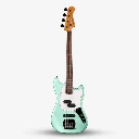 Sqoe SJB400 GR Short Scale 4 String Jazz Bass Guitar, Roasted Maple Neck, Rosewood Fretboard - Green